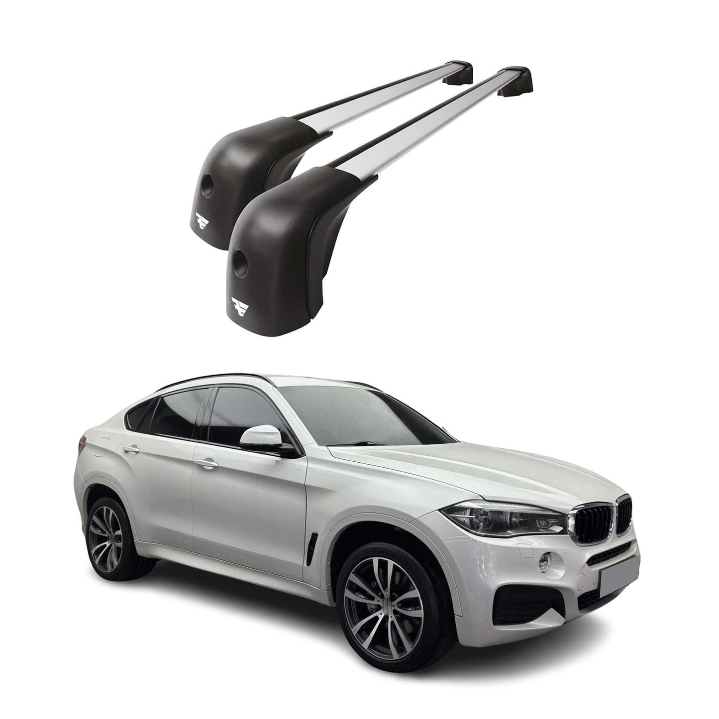 2015-2026 BMW X6 F16 / X6 G06 Roof Racks Cross Bars Silver