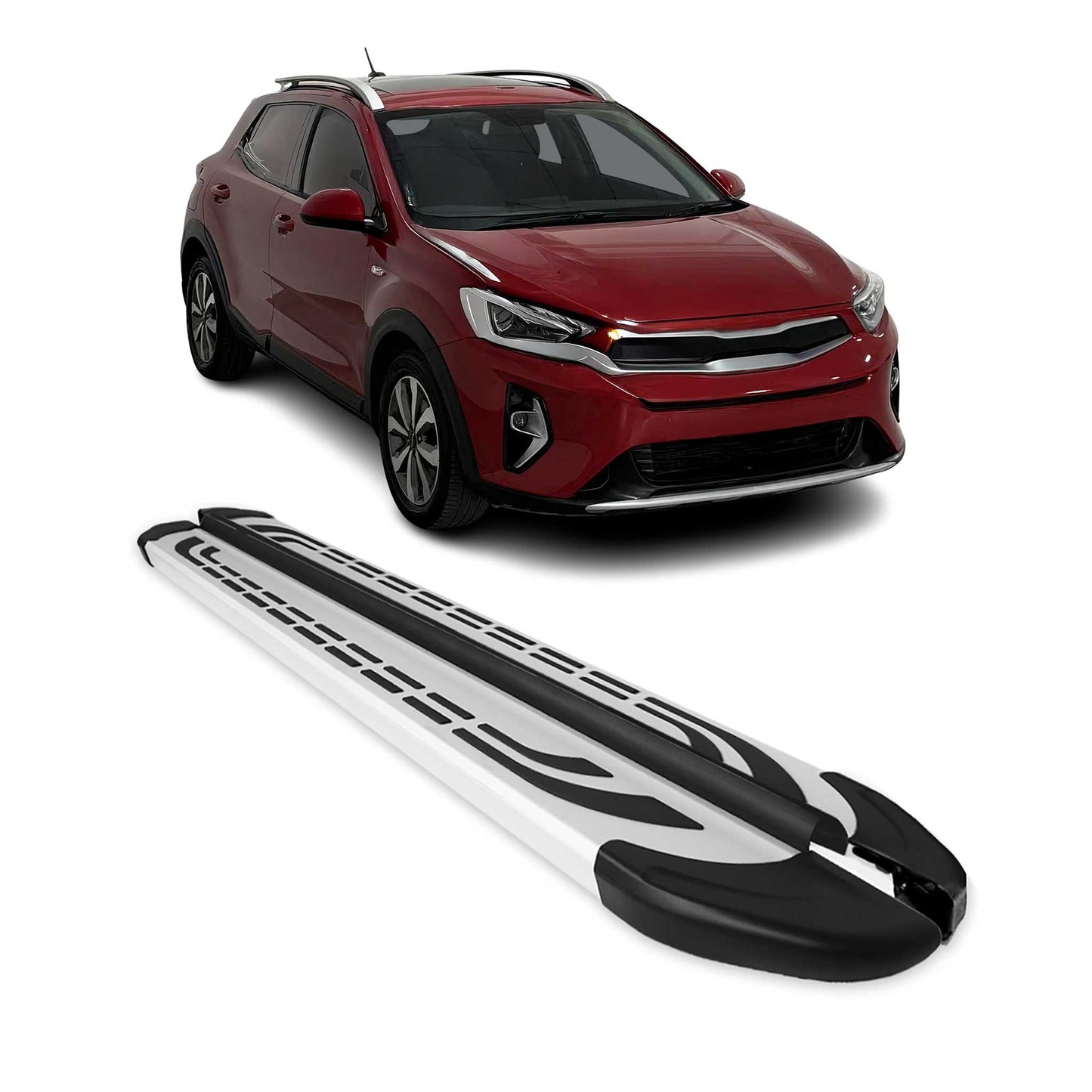 2020-2025 Kia Telluride 1.gen Nerf Bars Side Step Running Board Silver 2 Pcs