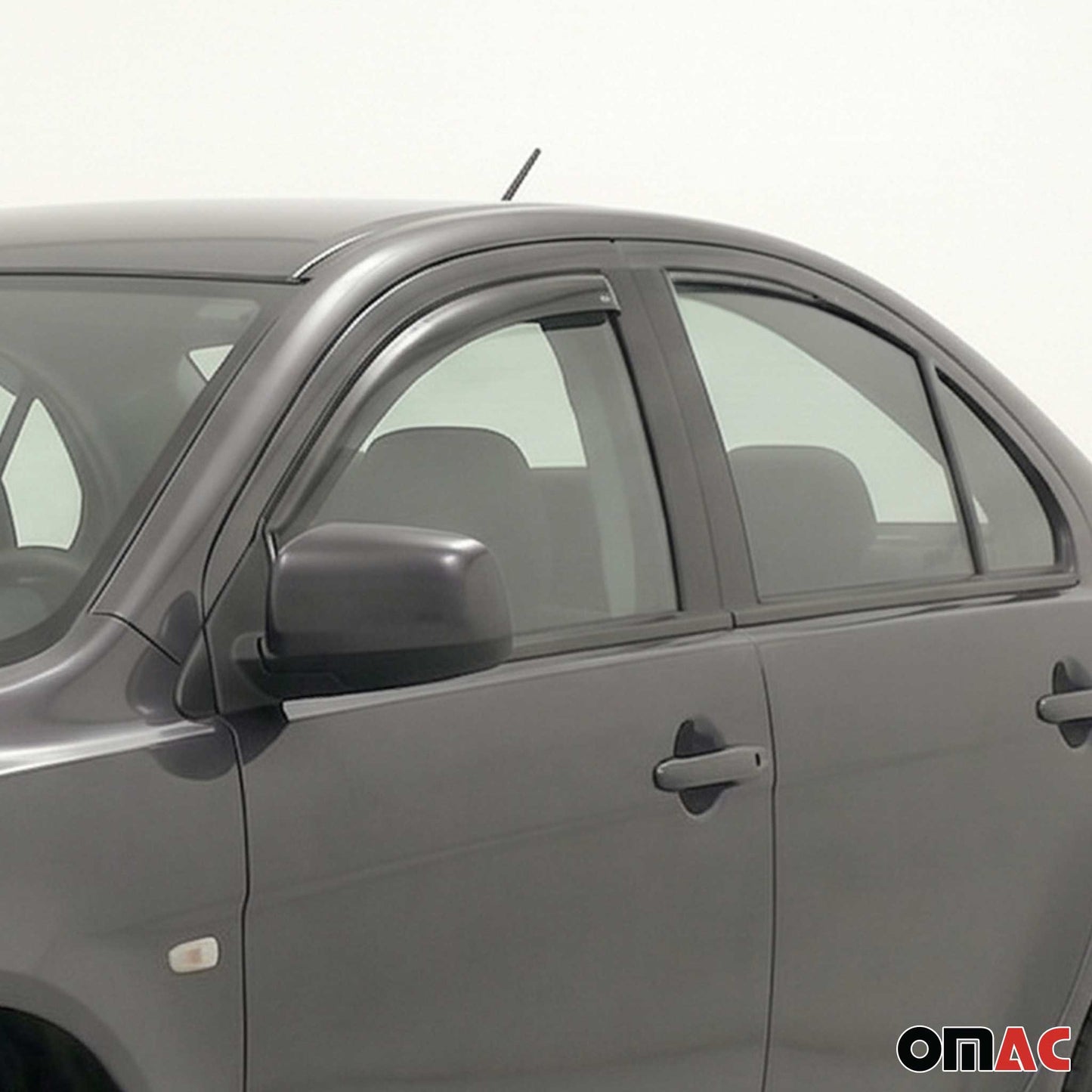 2008-2017 Mitsubishi Lancer Window Visor Vent Rain Deflector 2Pcs Smoke