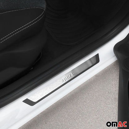 Mercedes CLA Class Door Sill Scuff Plate Scratch Protector Sport Brushed Steel 4Pcs