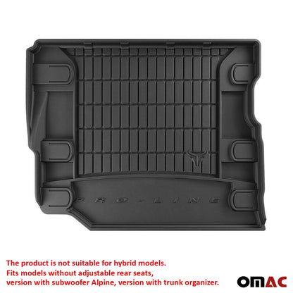 2018-2026 Jeep Wrangler Premium Cargo Liner Trunk Mat All Weather Heavy Duty