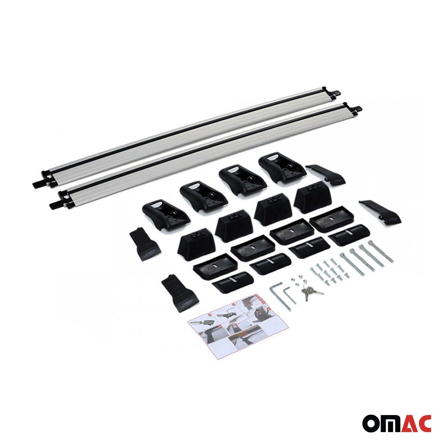 2017-2026 Audi Q7 Roof Rack Cross Bars Silver