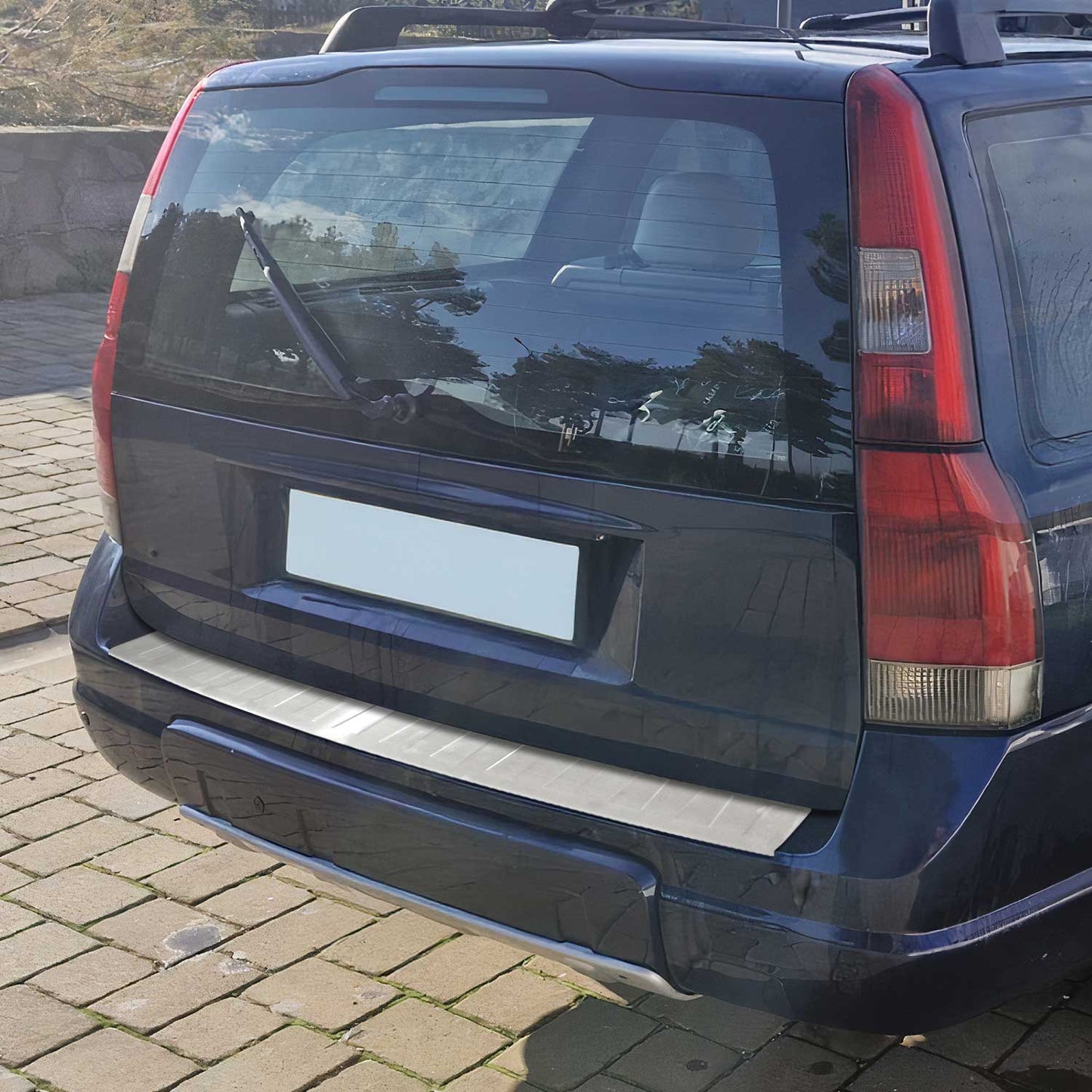 2001-2007 Volvo V70/ XC70 Cross Country Rear Bumper Sill Cover Brushed 1 Pcs