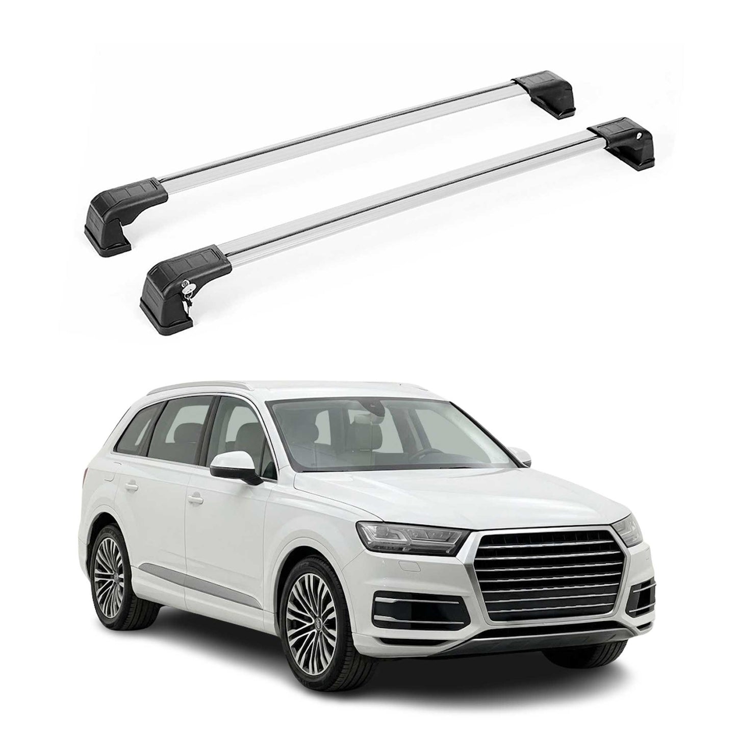 2017-2026 Audi Q7 Roof Rack Cross Bars Silver