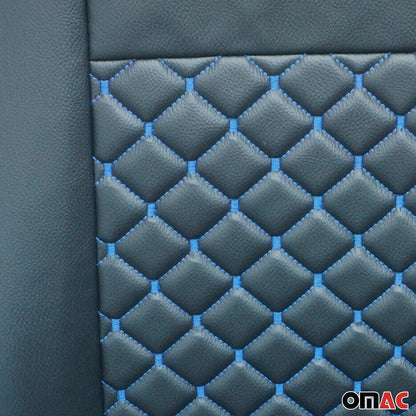 2015-2026 Ford Transit Leather Front Car Seat Covers Protector Black Blue