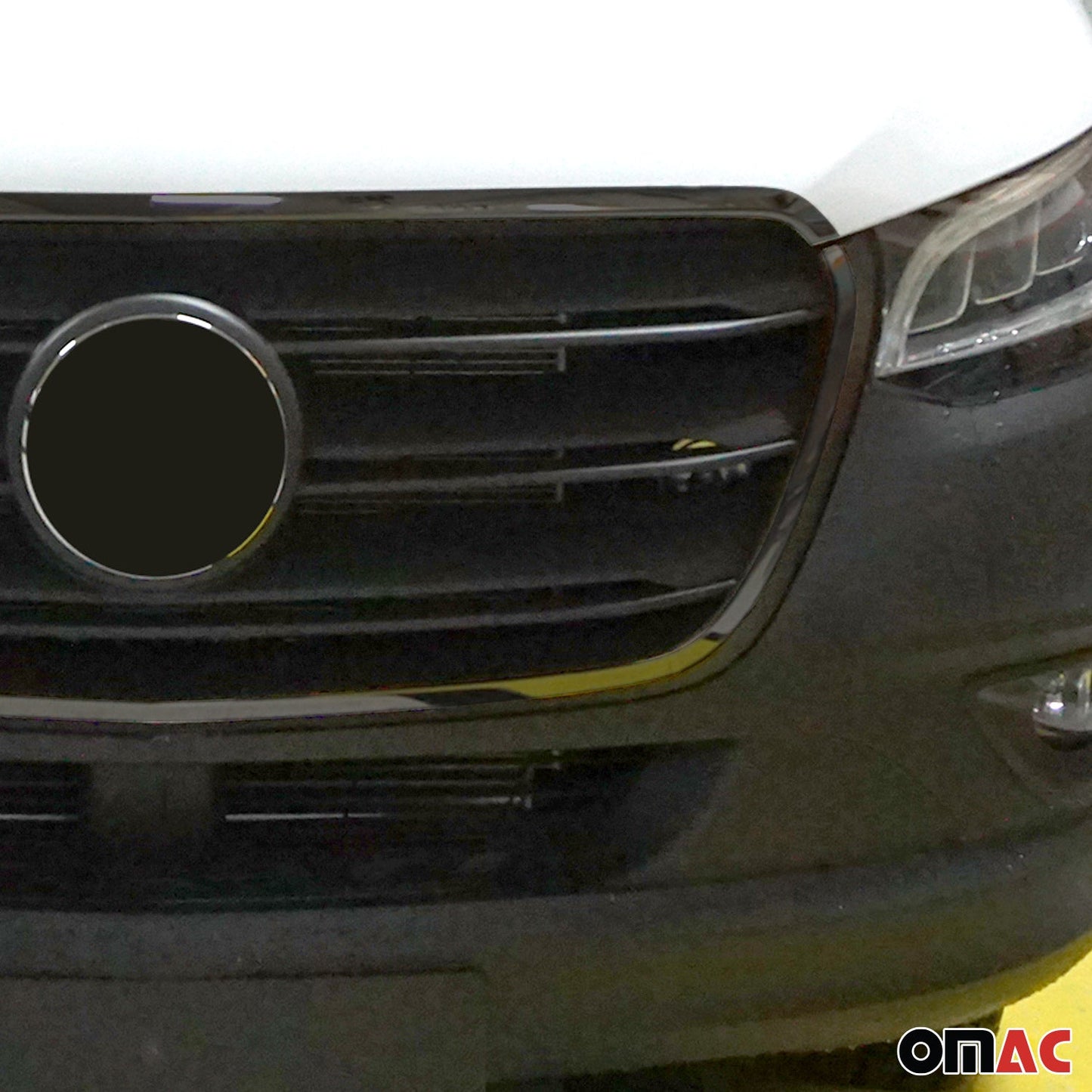 2019-2026 Mercedes Sprinter W907 910 Front Bumper Grill Trim Stainless Steel Dark 4x