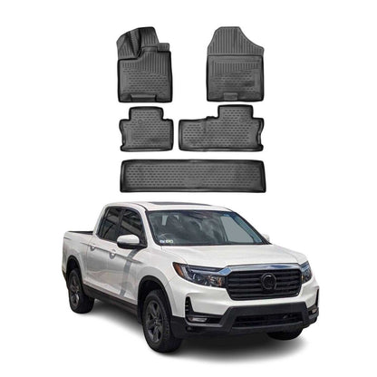 2017-2026 Honda Ridgeline Floor Mats Liners Full Set All Weather Black