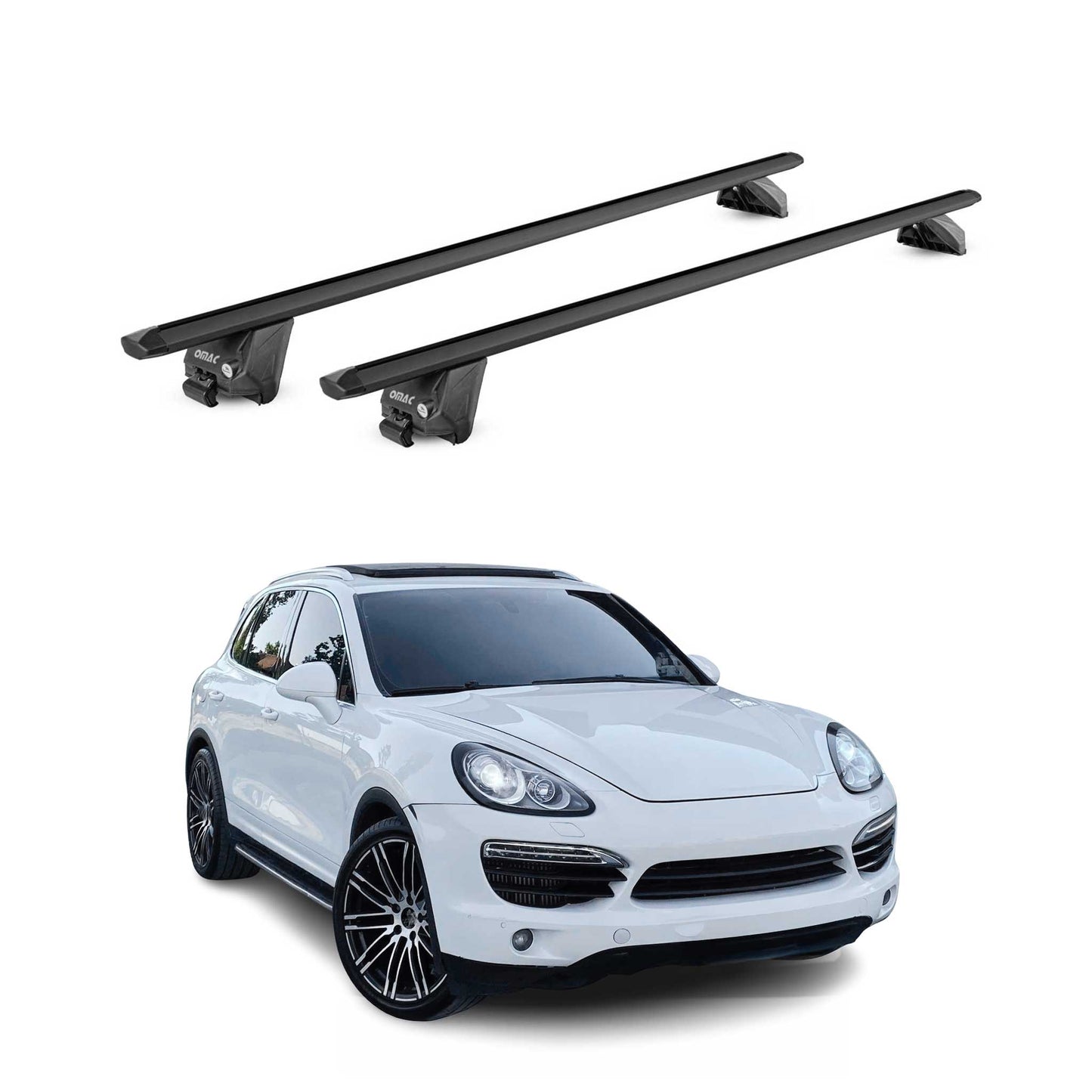 2015-2026 Porsche Macan 1.gen Roof Rack Cross Bars Black