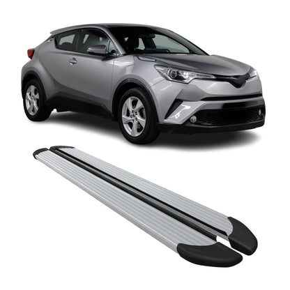 2018-2022 Toyota C-HR Running Boards Side Steps Silver