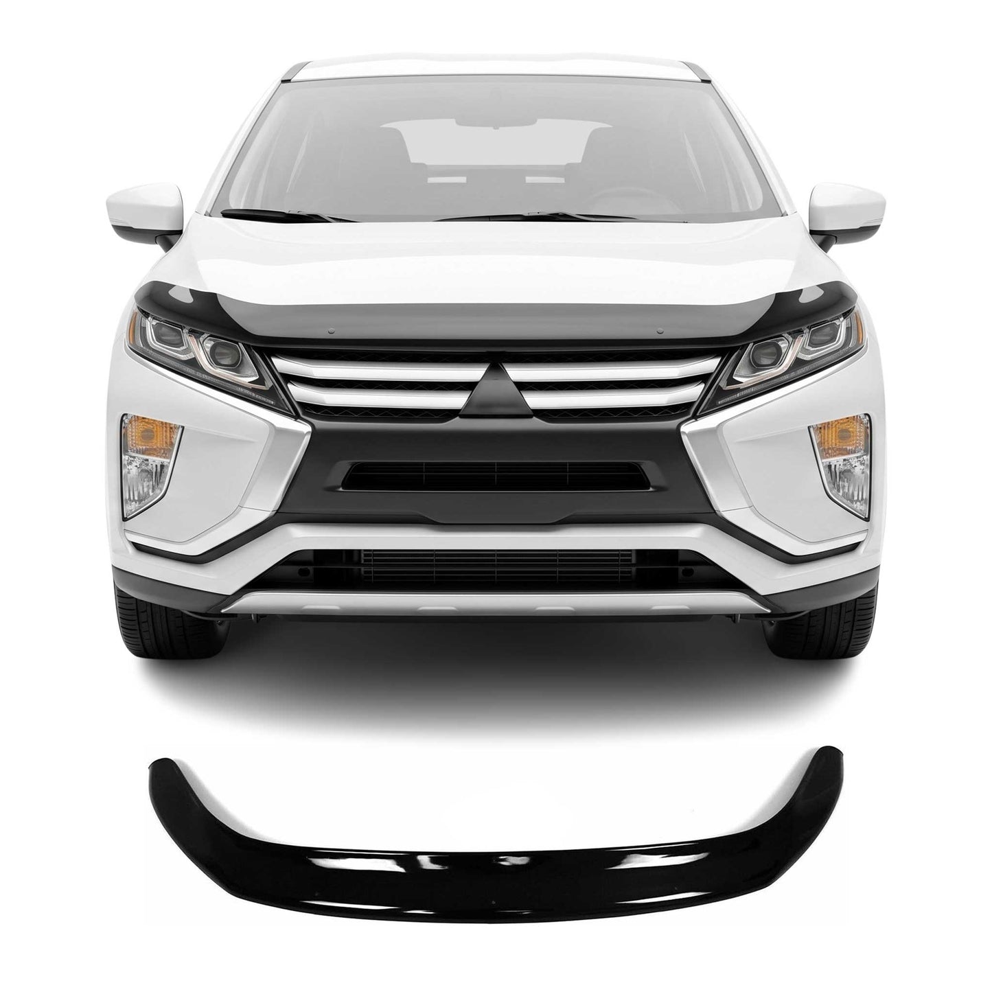 2018-2020 Mitsubishi Eclipse Cross Pre-FL Front Bug Shield Hood Deflector 1 Pc Smoke