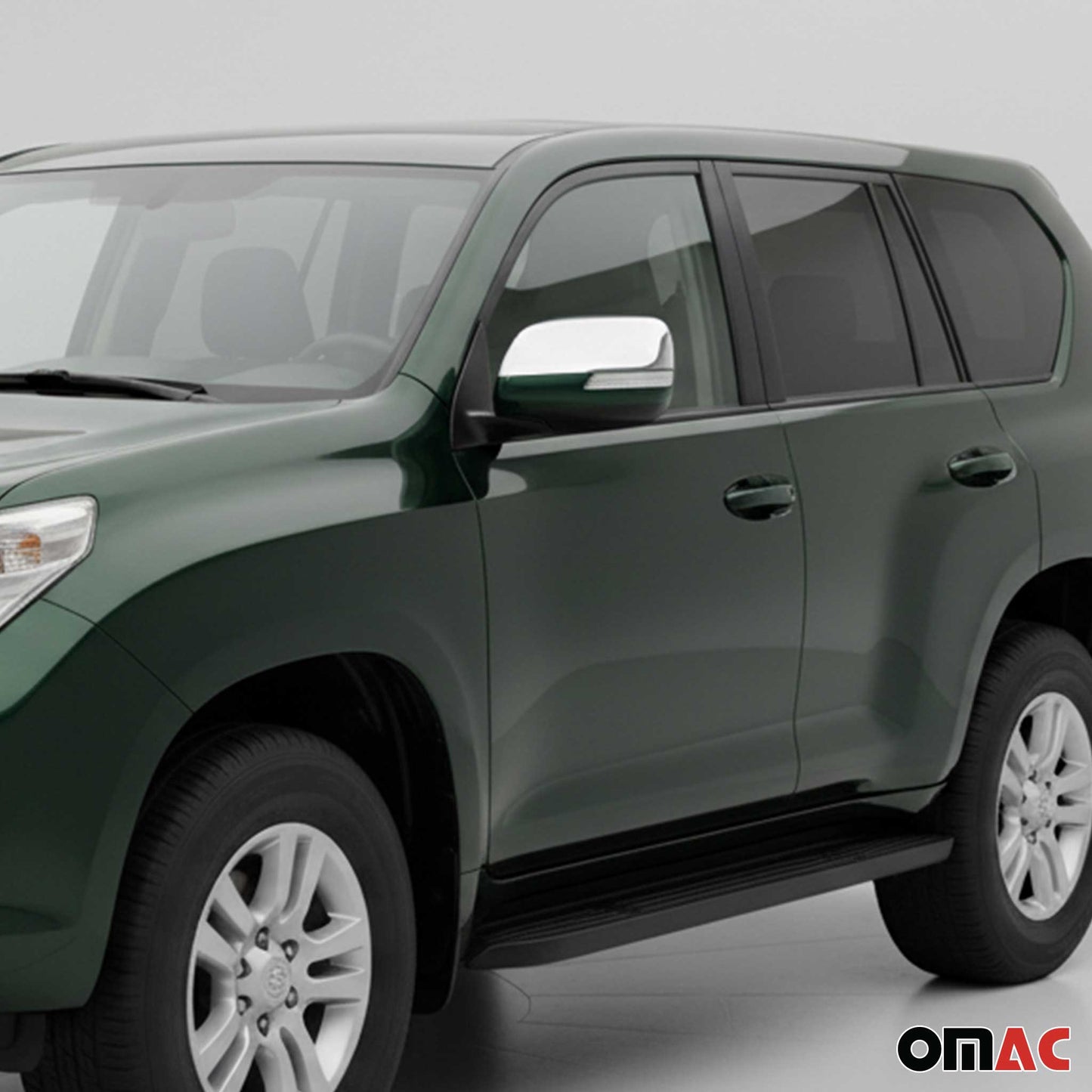 2010-2013 Lexus GX 460 Side Mirror Cover Caps Stainless Steel Silver 2 Pcs