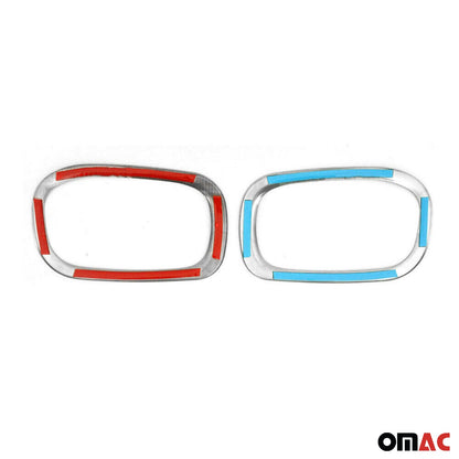 2015-2018 Jeep Renegade Rear Reflector Lamp Rim Frame Dark Steel 2 Pcs