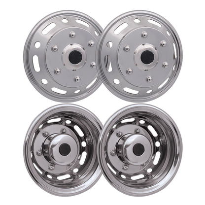 2014-2026 RAM ProMaster 16" Dual Wheel Simulator Hubcaps Chrome Silver Gloss