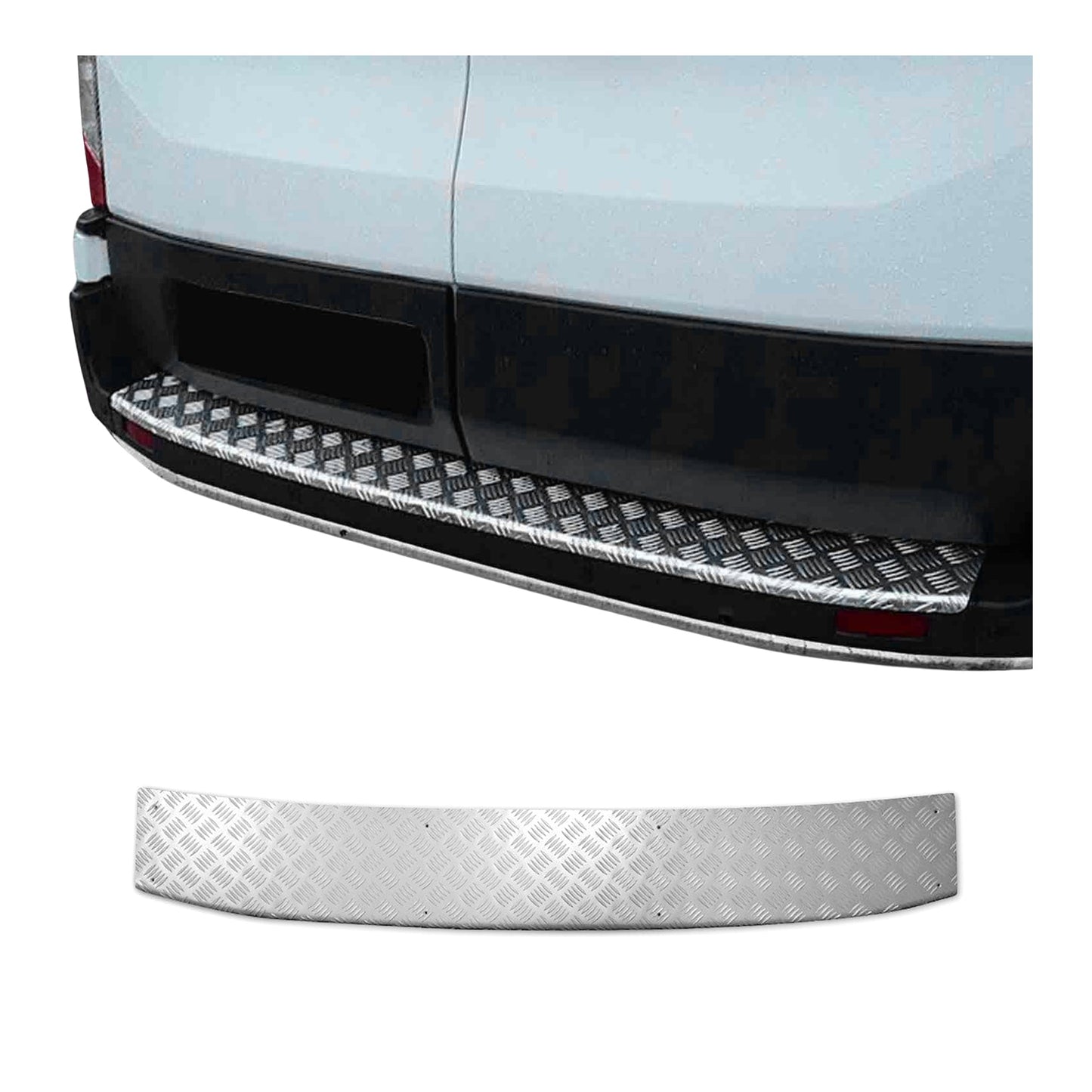 2015-2026 Ford Transit Rear Bumper Sill Cover Protector Guard Aluminium