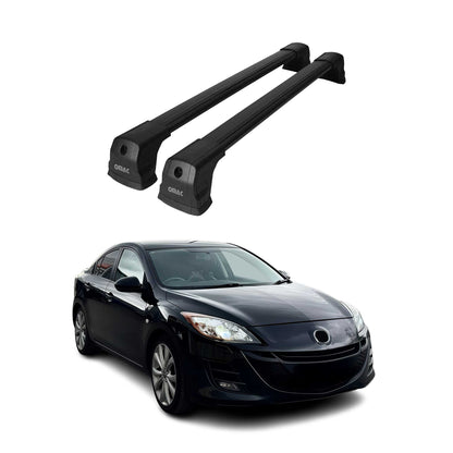 2004-2009 Mazda 3 Sedan Roof Rack Cross Bars Black