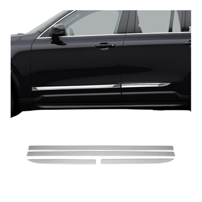 2016-2026 Volvo XC90 Side Door Molding Trim Skirt Garnish Stainless Steel Silver 4 Pcs