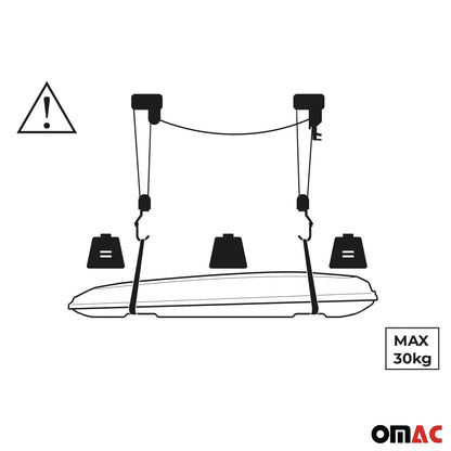 Roof Box Lift Holder Bike Lift Garage 66Lbs Capacity