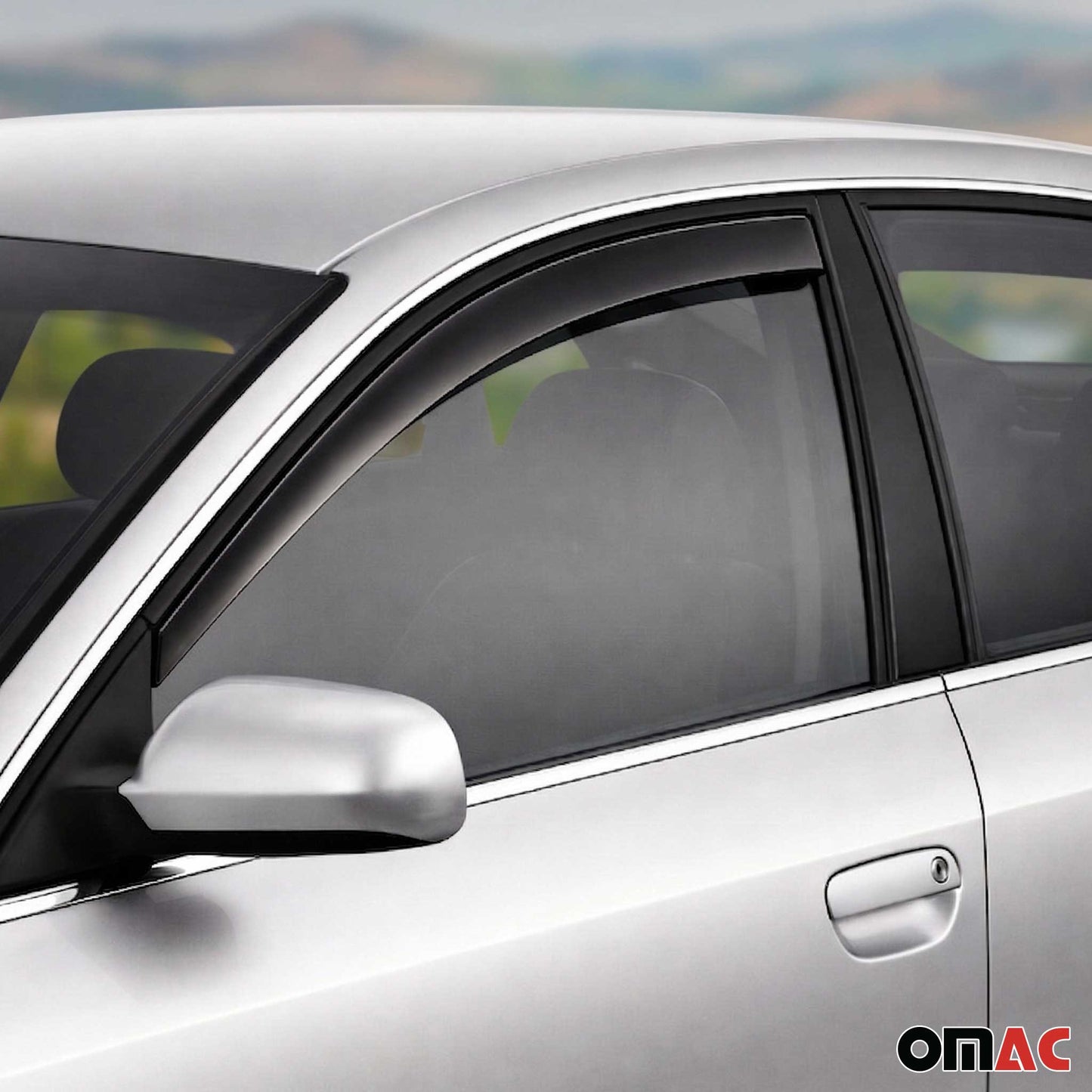1997-2001 Audi A6 C5 All Models 4B Window Visor Vent Rain Deflector 2Pcs Smoke