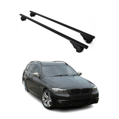 2006-2011 BMW 3 Series E91 Touring Roof Rack Cross Bars Black