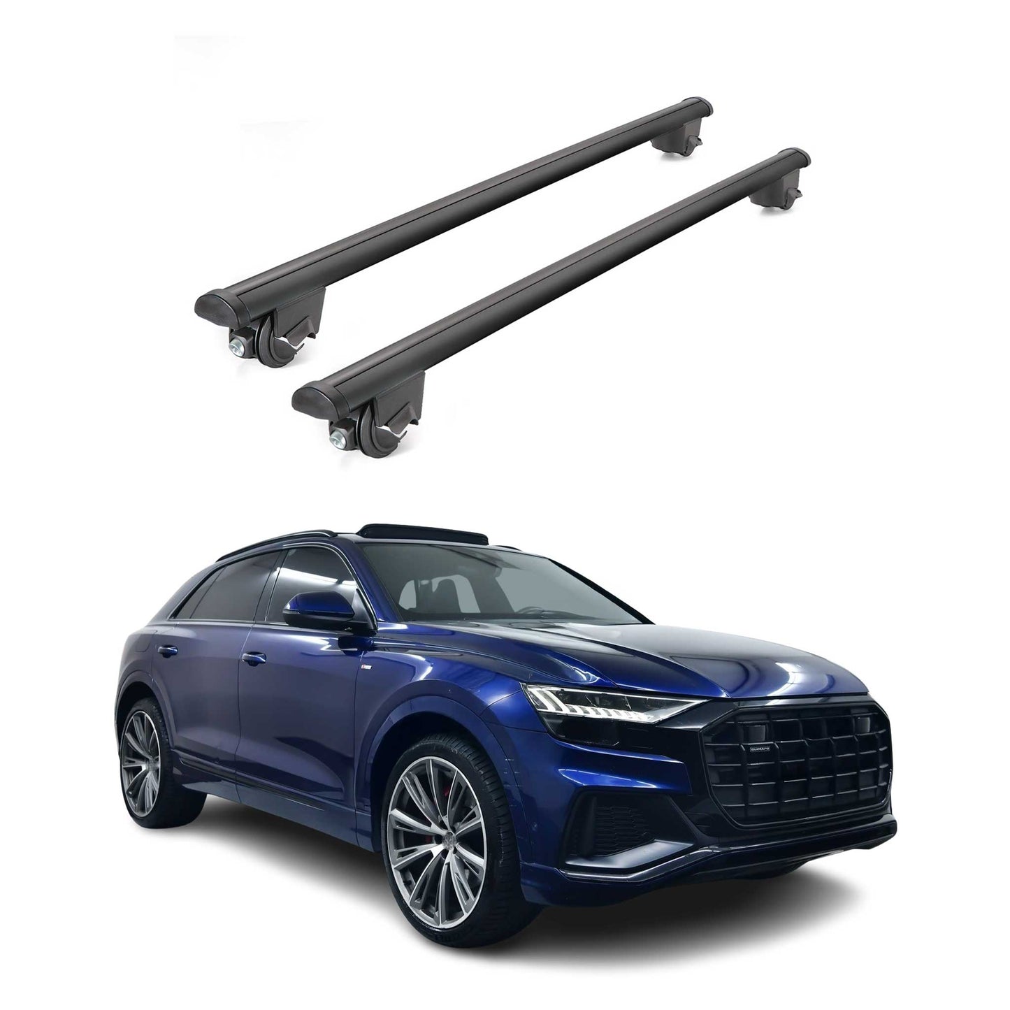 2019-2026 Audi Q8 Roof Rack Cross Bars Black