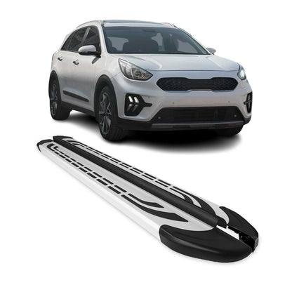 2017-2022 Kia Niro 1.gen Running Boards Side Steps Silver