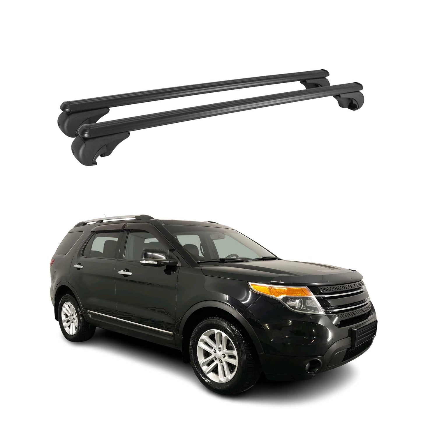 2011-2015 Ford Explorer Roof Rack Cross Bars Black