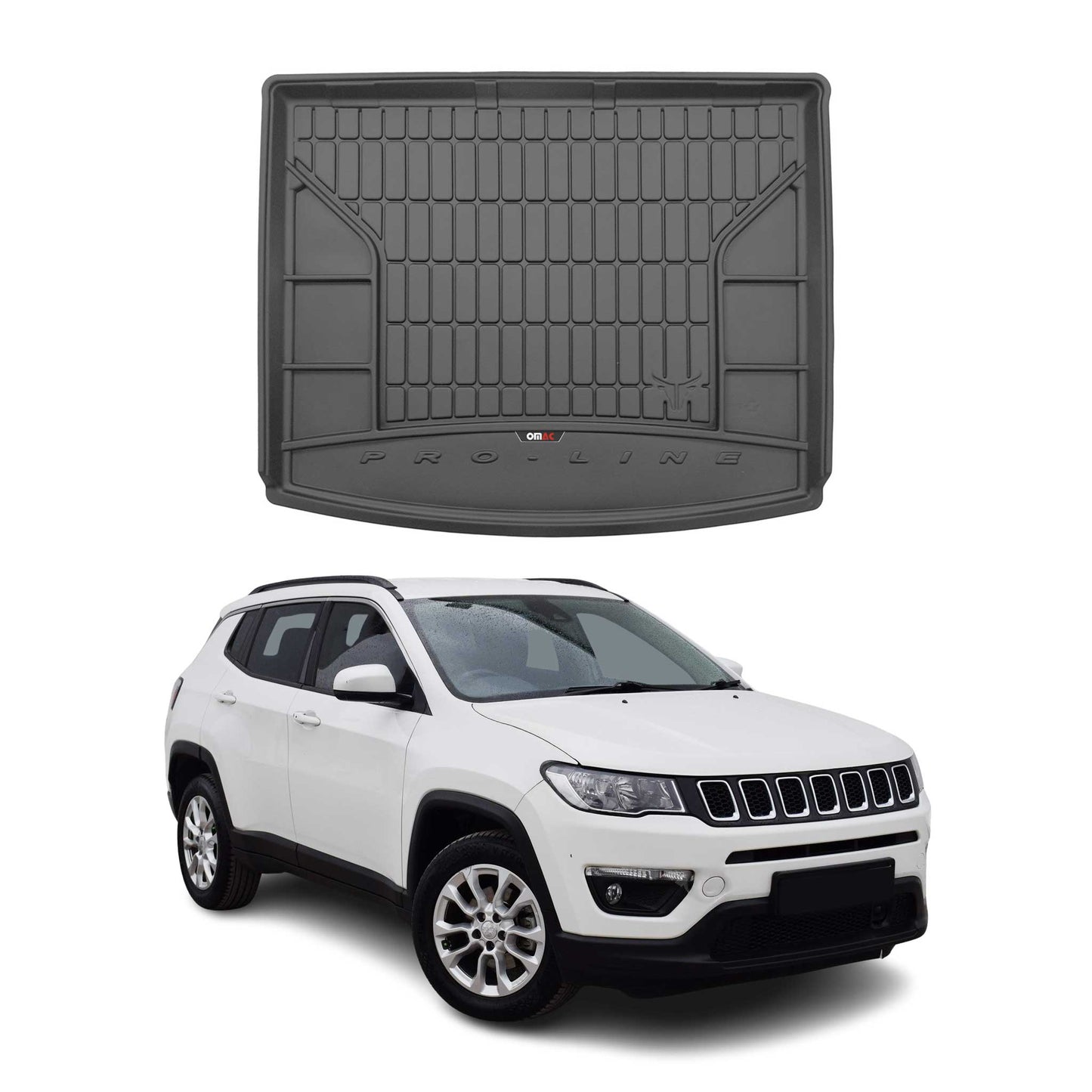 2017-2026 Jeep Compass Premium Cargo Liner Trunk Mat All Weather Heavy Duty Upper Trunk