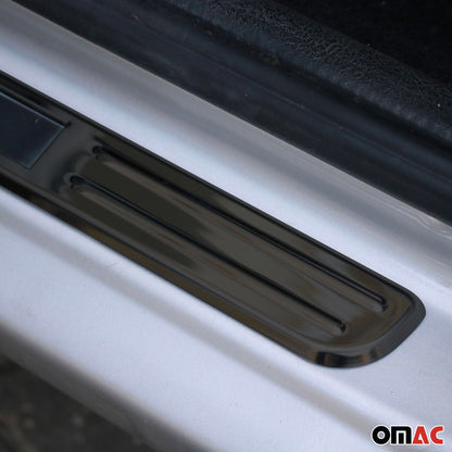 2018-2024 VW Tiguan Door Sill Scuff Plate Illuminated Sport Stainless Steel Dark 4 Pcs