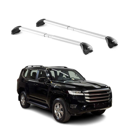 Roof Rack Cross Bars Adjustable for Toyota Land Cruiser J250 2024-2026 Silver 2x