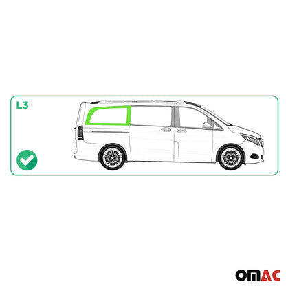 2016-2024 Mercedes Metris Window Glass Right Side Rear Black L3 Long