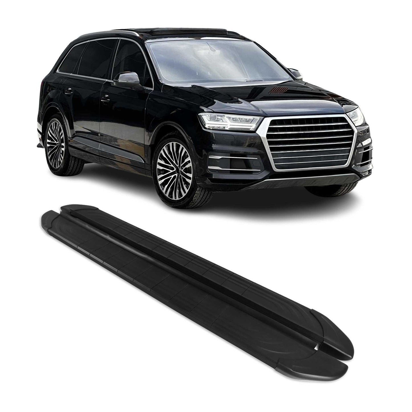 2017-2026 Audi Q7 Running Boards Side Steps Black