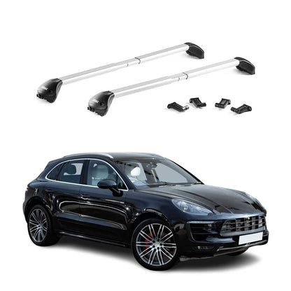 2015-2026 Porsche Macan 1.gen Roof Rack Cross Bars Silver