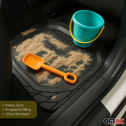 Porsche Universal Floor Mats Liner All Weather 3D Black Waterproof 4Pcs