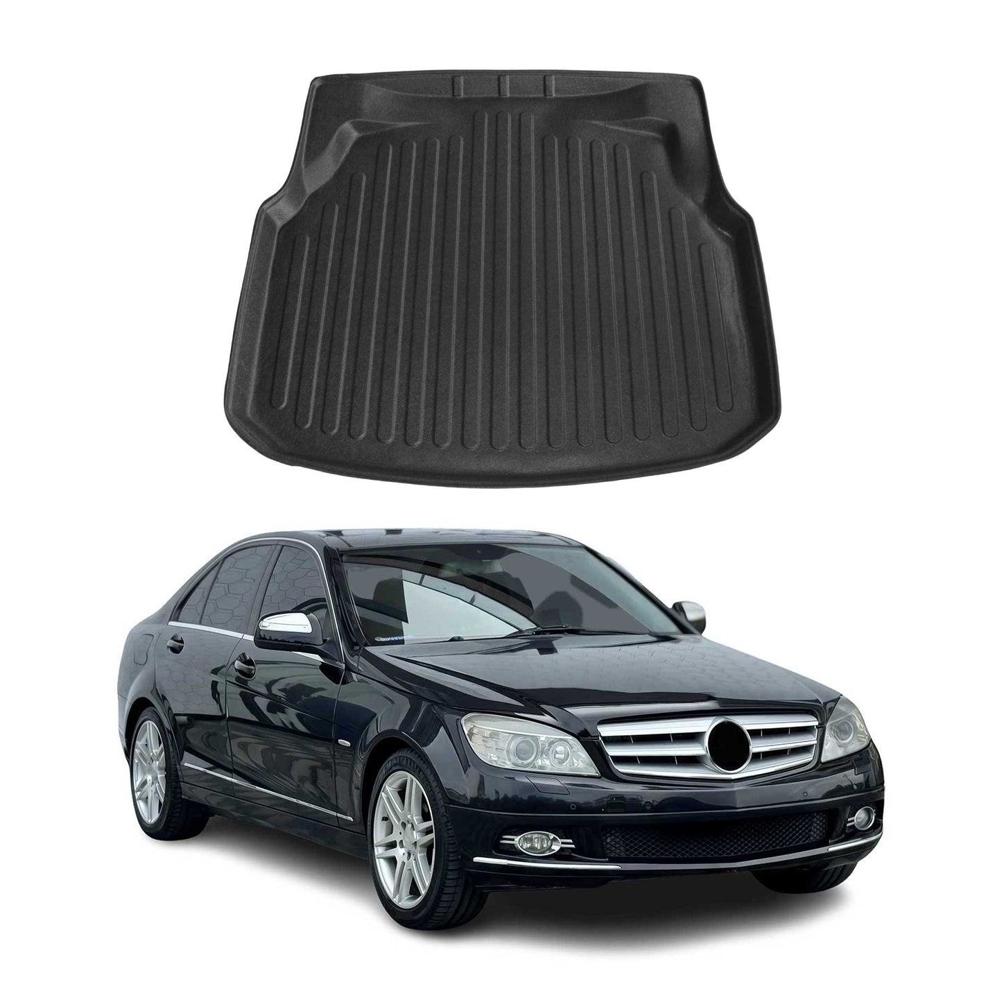 2010-2014 Mercedes C Class W204 Cargo Liner Trunk Mat All Weather Black