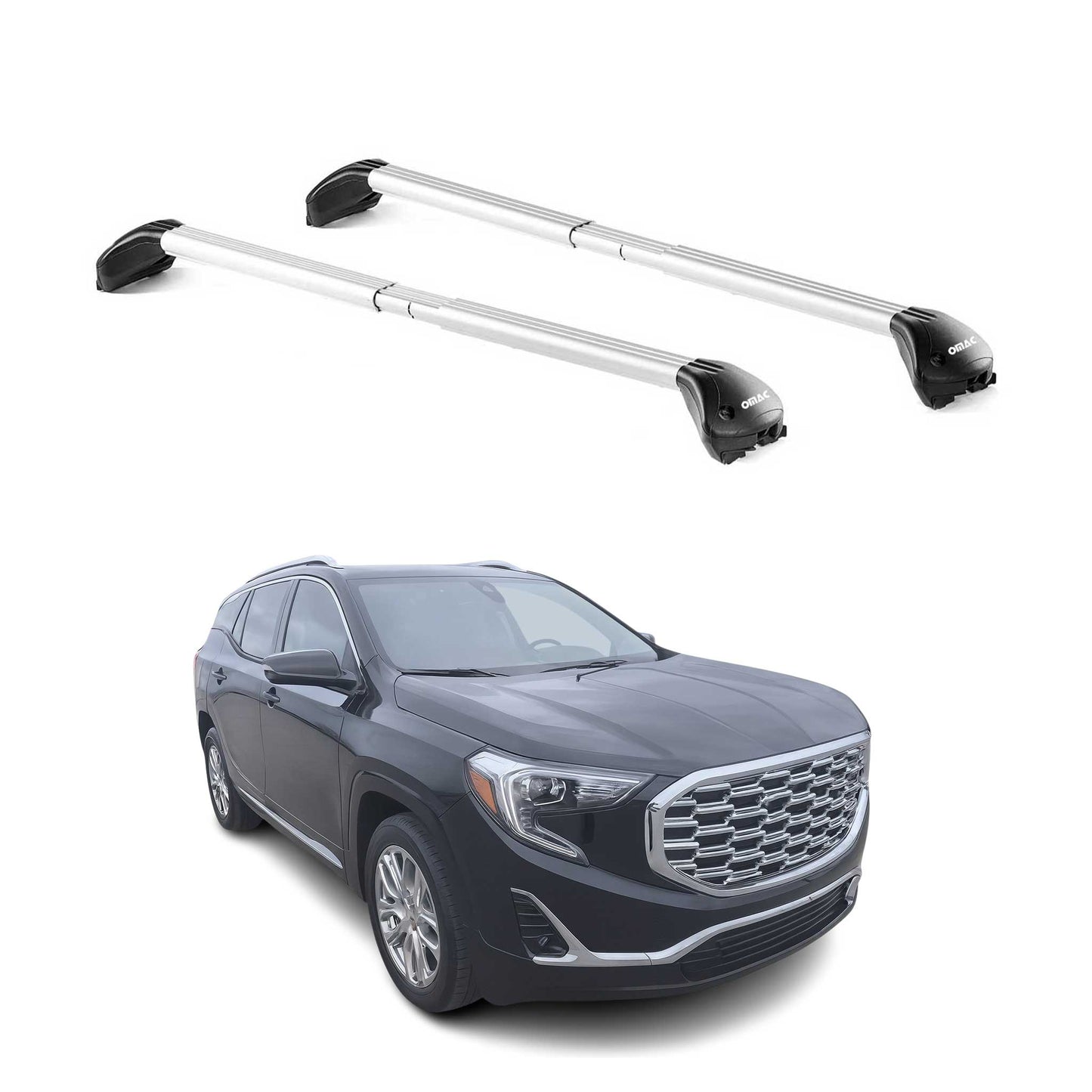 2025-2026 GMC Terrain Roof Rack Cross Bars Luggage Carrier Alu Silver 2x