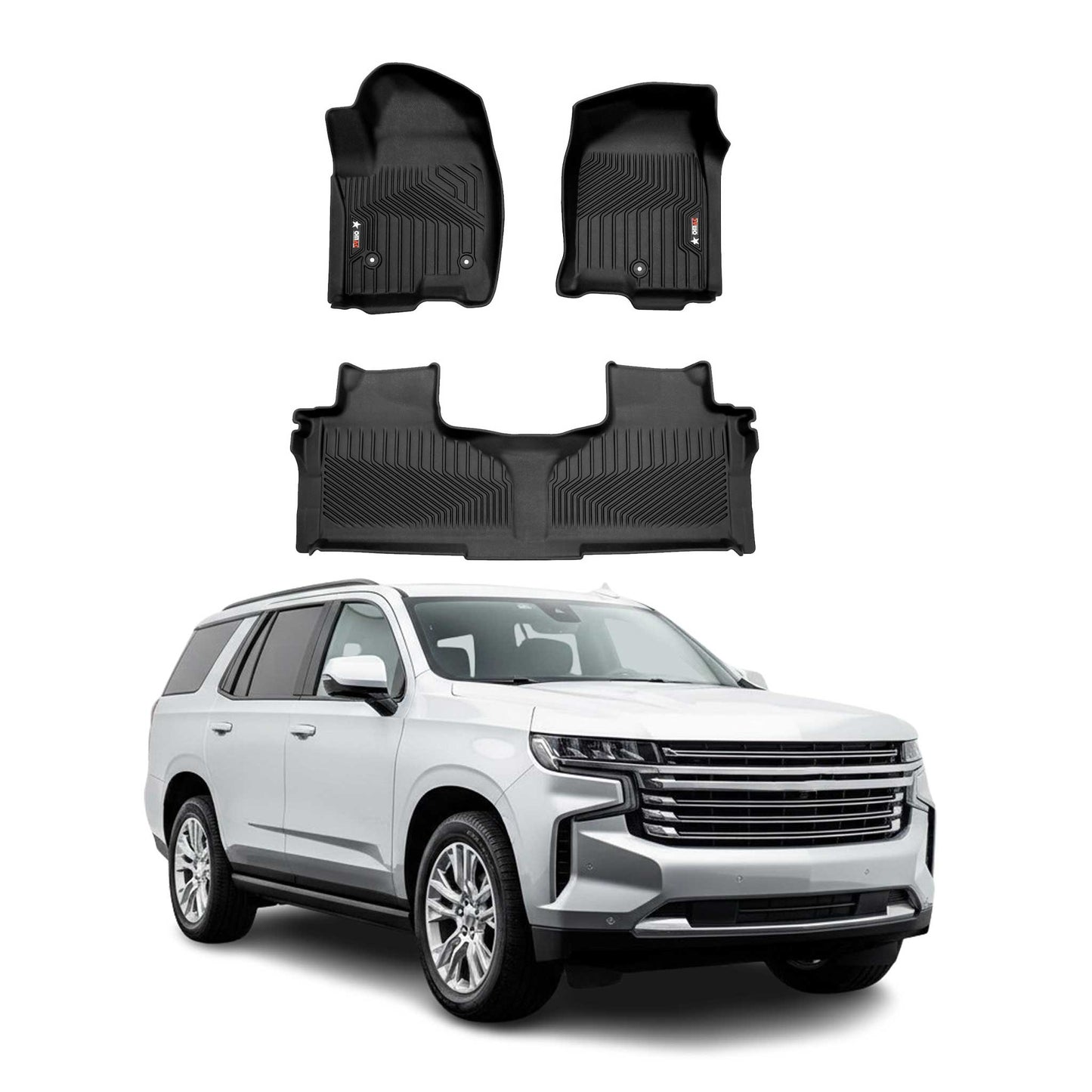 2021-2026 Chevrolet Tahoe Premium Floor Mats Liners Second Row Rear