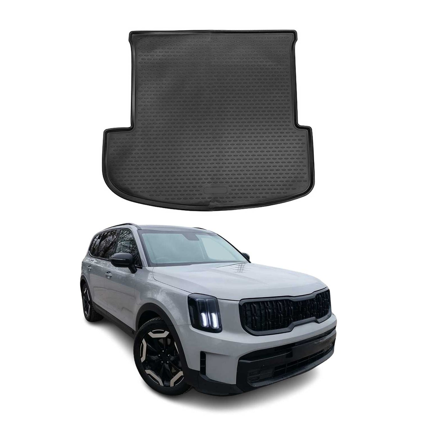 2020-2025 Kia Telluride 1.gen Cargo Liner Trunk Mat All Weather 3rd Row Black