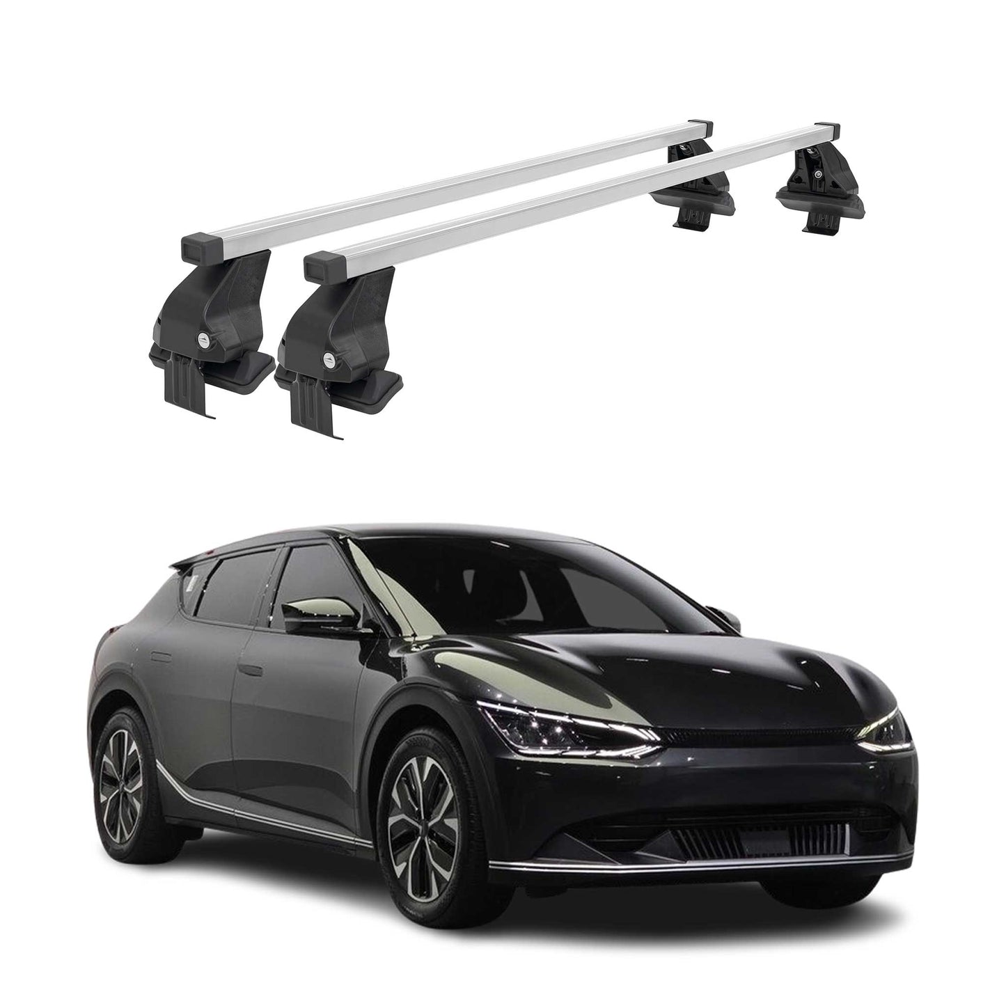 2022-2024 Kia EV6 Roof Rack Cross Bars Silver