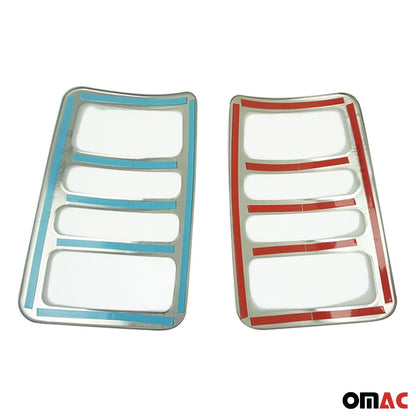 2010-2013 Ford Transit Connect Trunk Tail Light Trim Frame Stainless Steel Silver 2Pcs