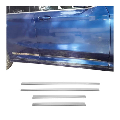 2019-2025 BMW X4 G02 2.gen Side Door Molding Trim Skirt Garnish Stainless Steel 4x