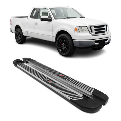 2004-2014 Ford F-150 Super Cab Nerf Bar Side Step Running Boards Alu 2x
