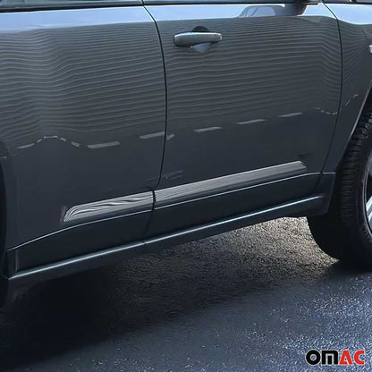 2006-2017 Jeep Compass Side Door Molding Trim Skirt Garnish Stainless Steel 4 Pcs