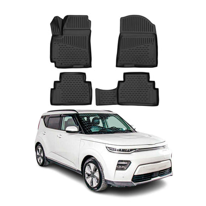 2020-2025 Kia Soul 3.gen Floor Mats Liners Full Set All Weather Black