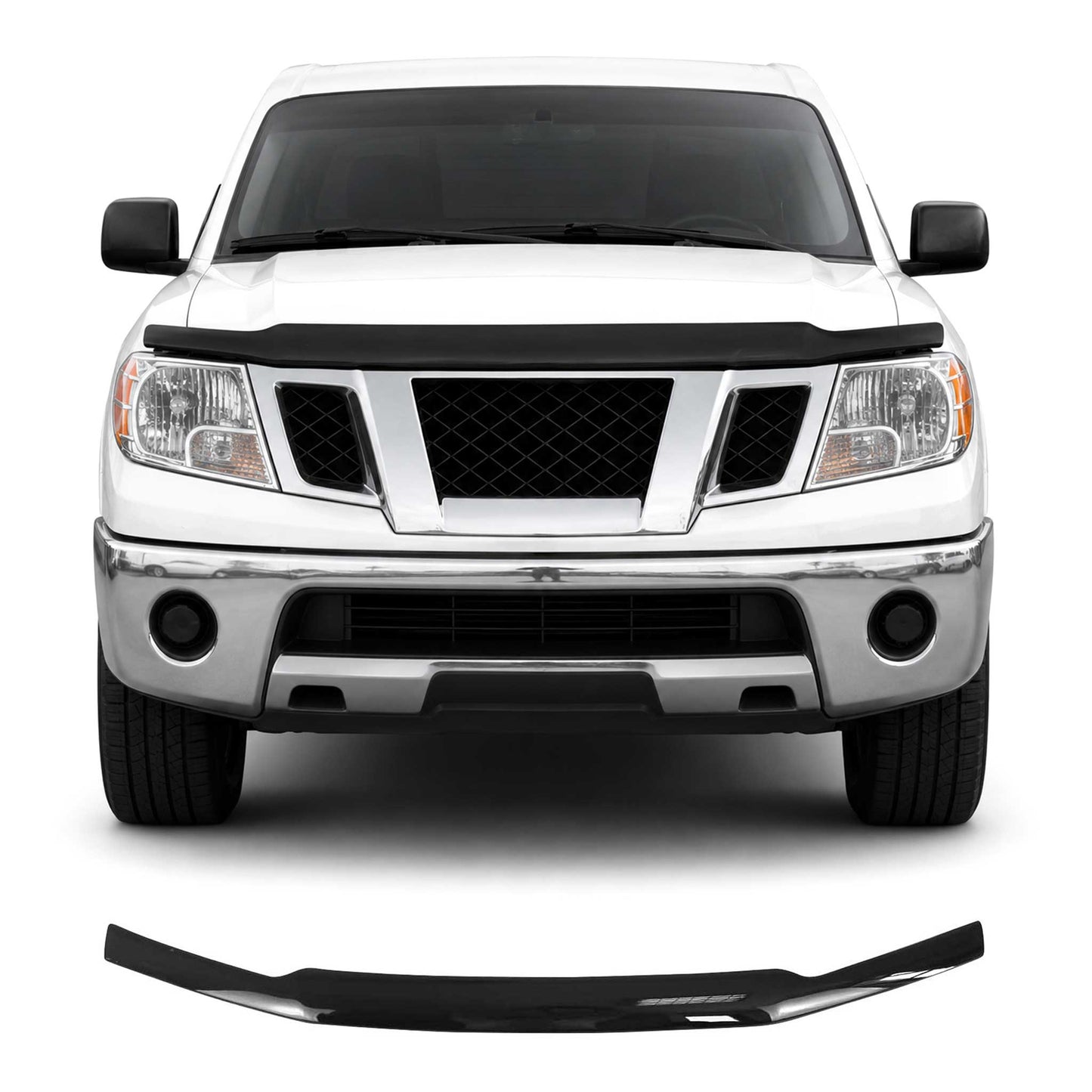 2005-2021 Nissan Frontier Front Bug Shield Hood Deflector 1 Pc Smoke