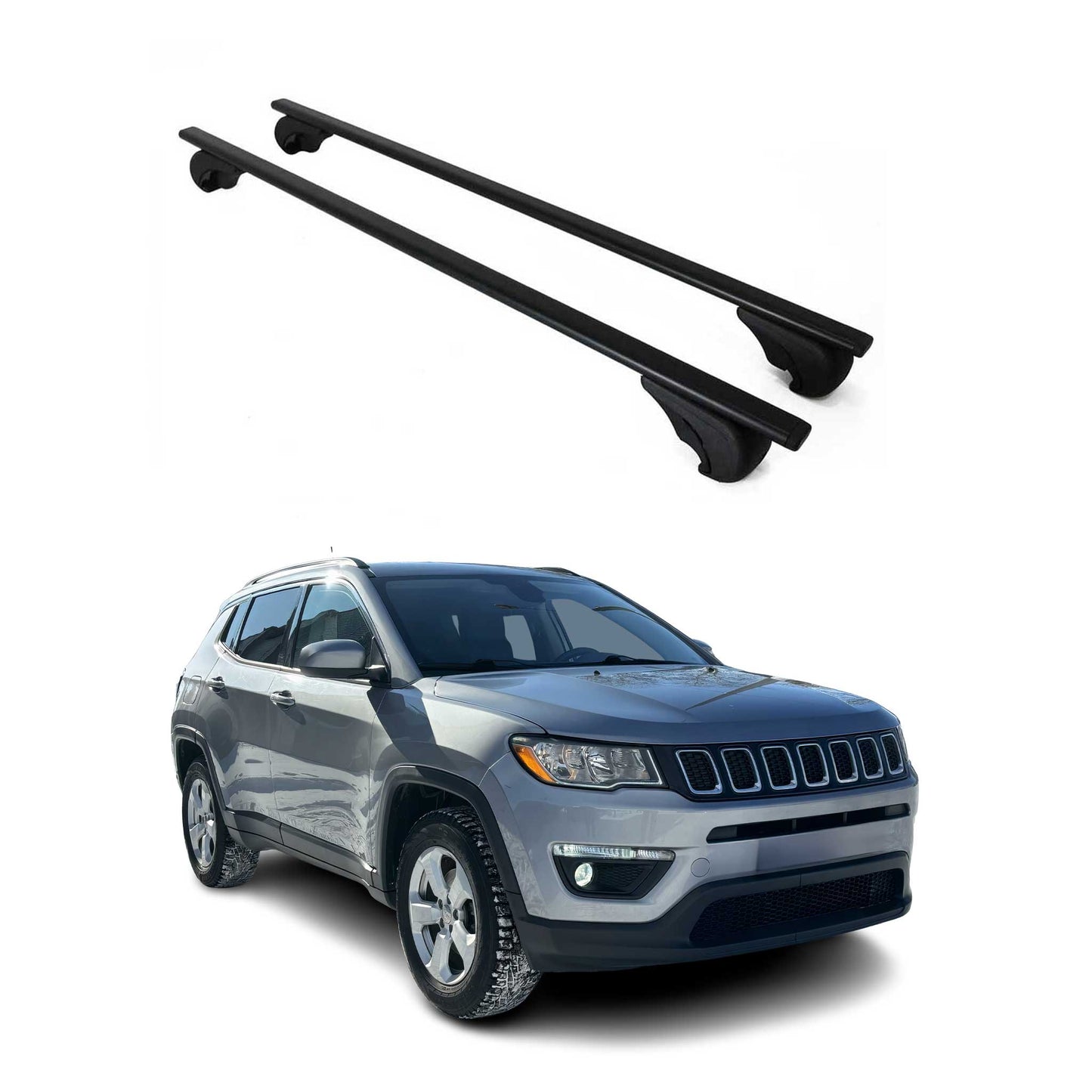 2017-2026 Jeep Compass Roof Rack Cross Bars Black