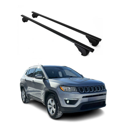 2017-2026 Jeep Compass Roof Rack Cross Bars Black