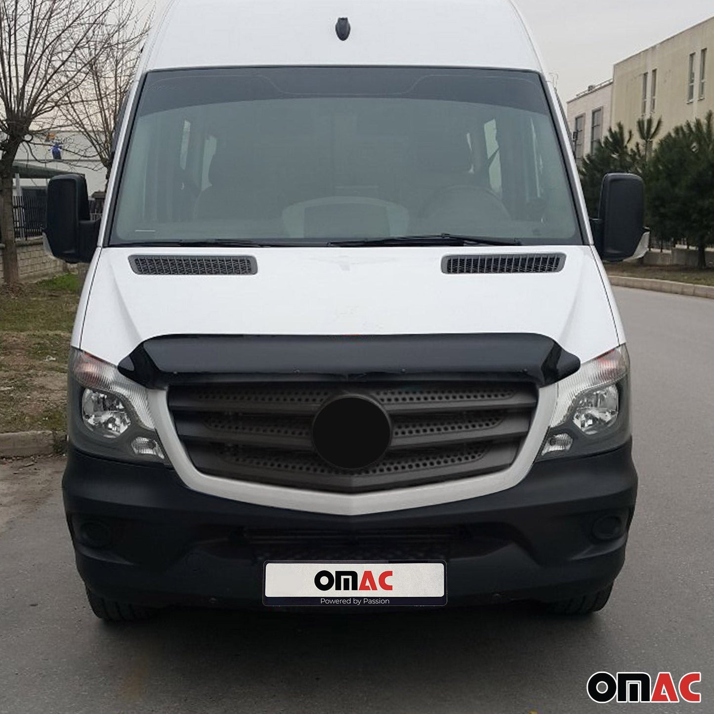 2014-2018 Mercedes Sprinter W906 Sun Visor Bug Shield Window Visor Deflector Kit 4Pcs Smoke