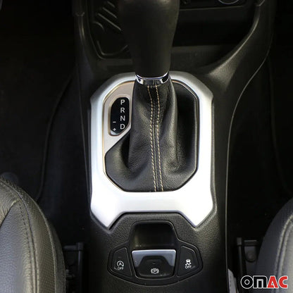 2015-2024 Jeep Renegade Gear Shift Knob Frame Silver Chrome 1Pc