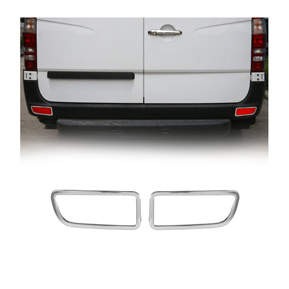 2014-2018 Mercedes Sprinter W906 Rear Reflector Lamp Rim Frame Silver Stainless Steel