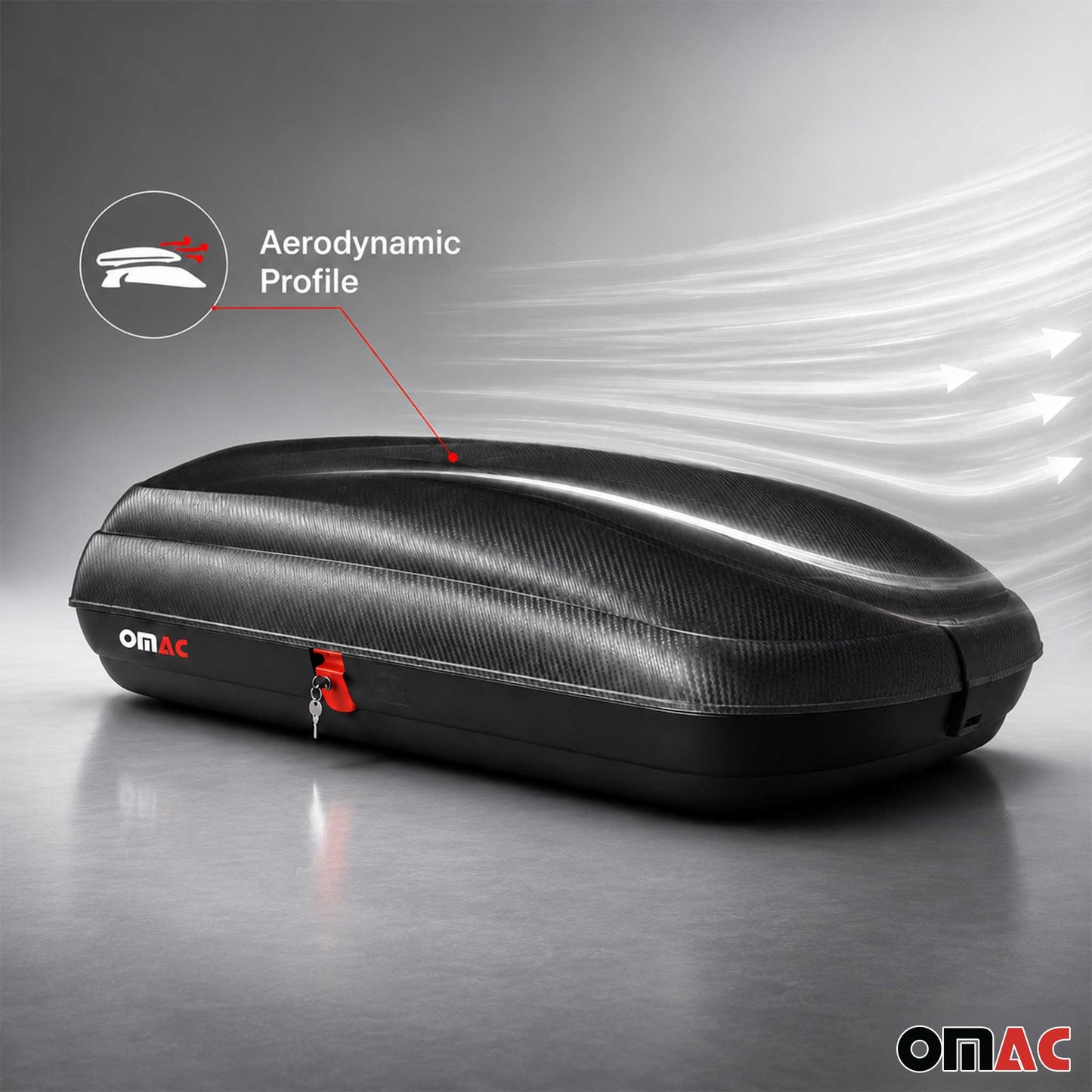 Roof Cargo Box 11.3 Cubic Feet Carbon Fiber Textured